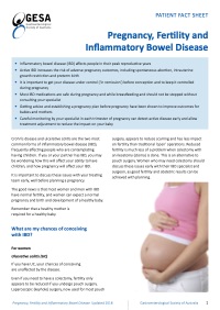 Pregnancy, Fertility and Inflammatory Bowel Disease